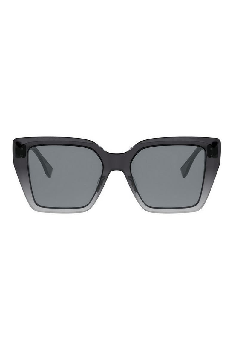 FF Diamonds 54mm Gradient Square Sunglasses, Main, color, GRYO/SMKMR