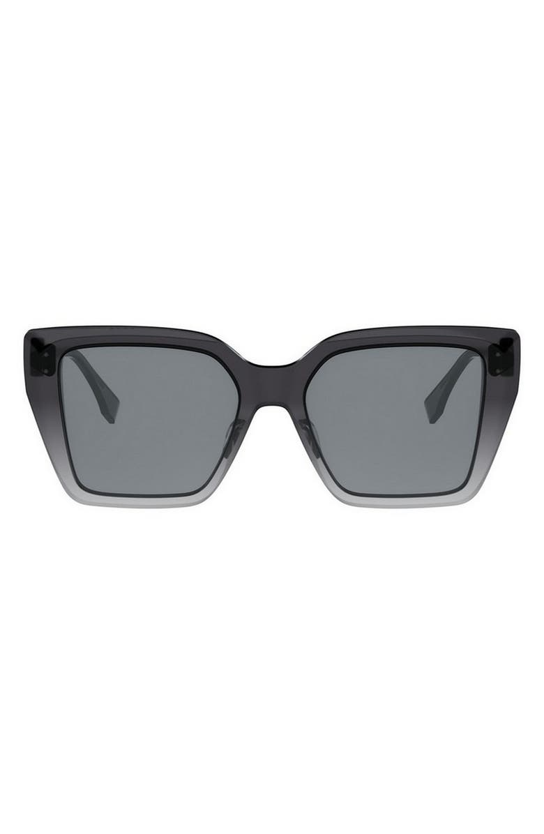 Fendi FF Diamonds 54mm Gradient Square Sunglasses, Main, color, Grey/ Other / Smoke