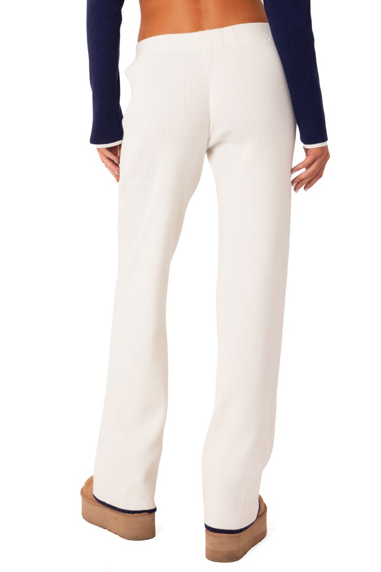Jax Low Rise Knit Pants, Alternate, color, WHITE