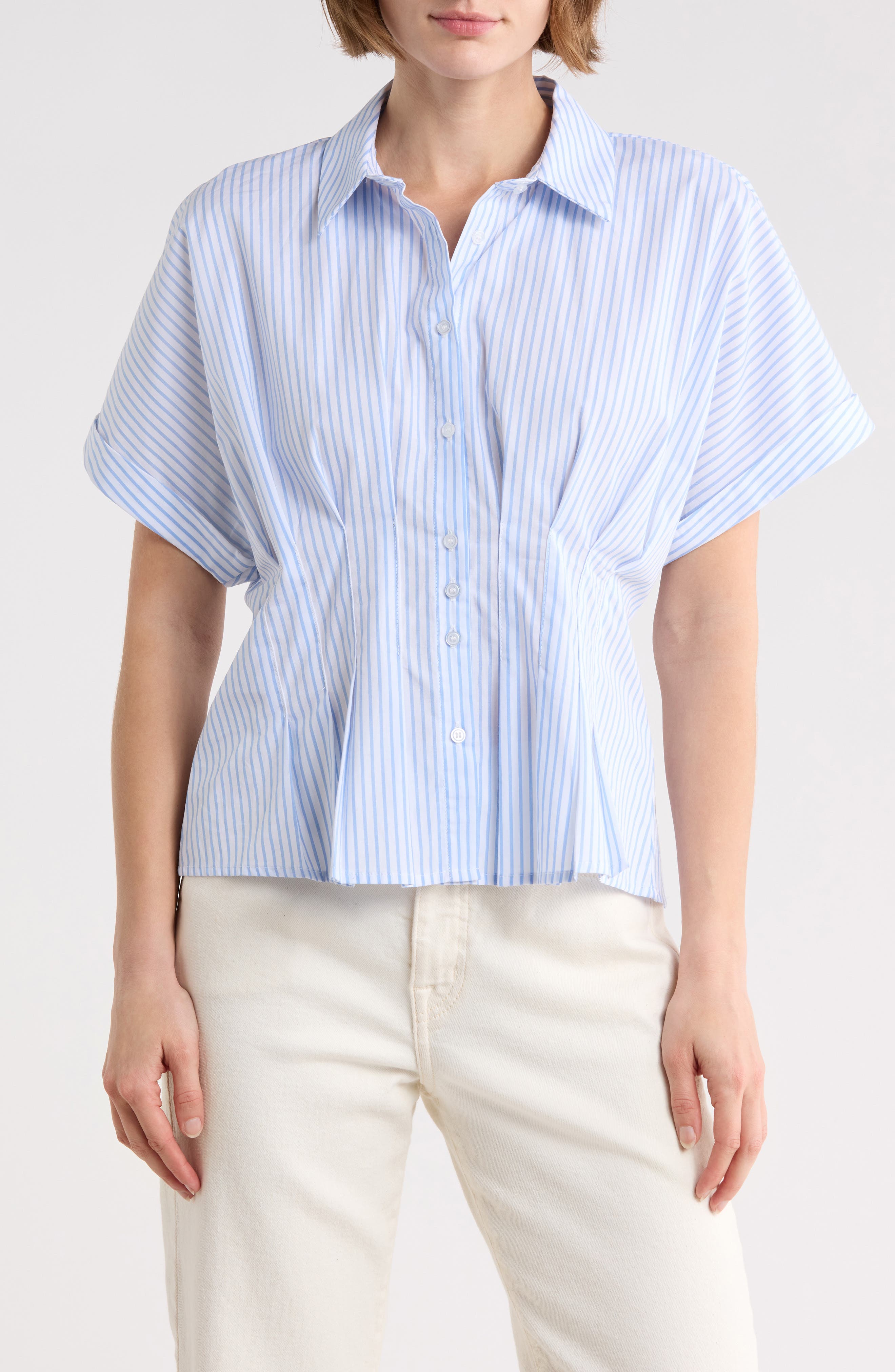 CeCe Pleat Waist Top