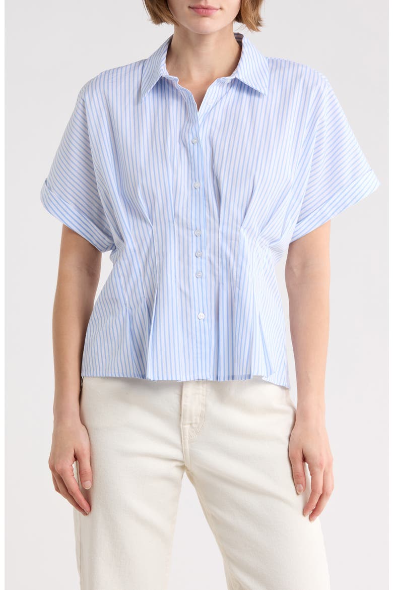 Pleat Waist Top, Main, color, NEW IVORY