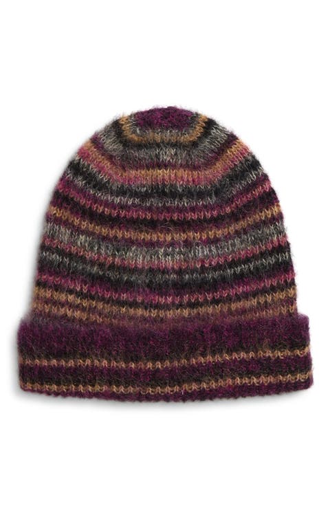 Morenne Stripe Mohair & Wool Blend Beanie