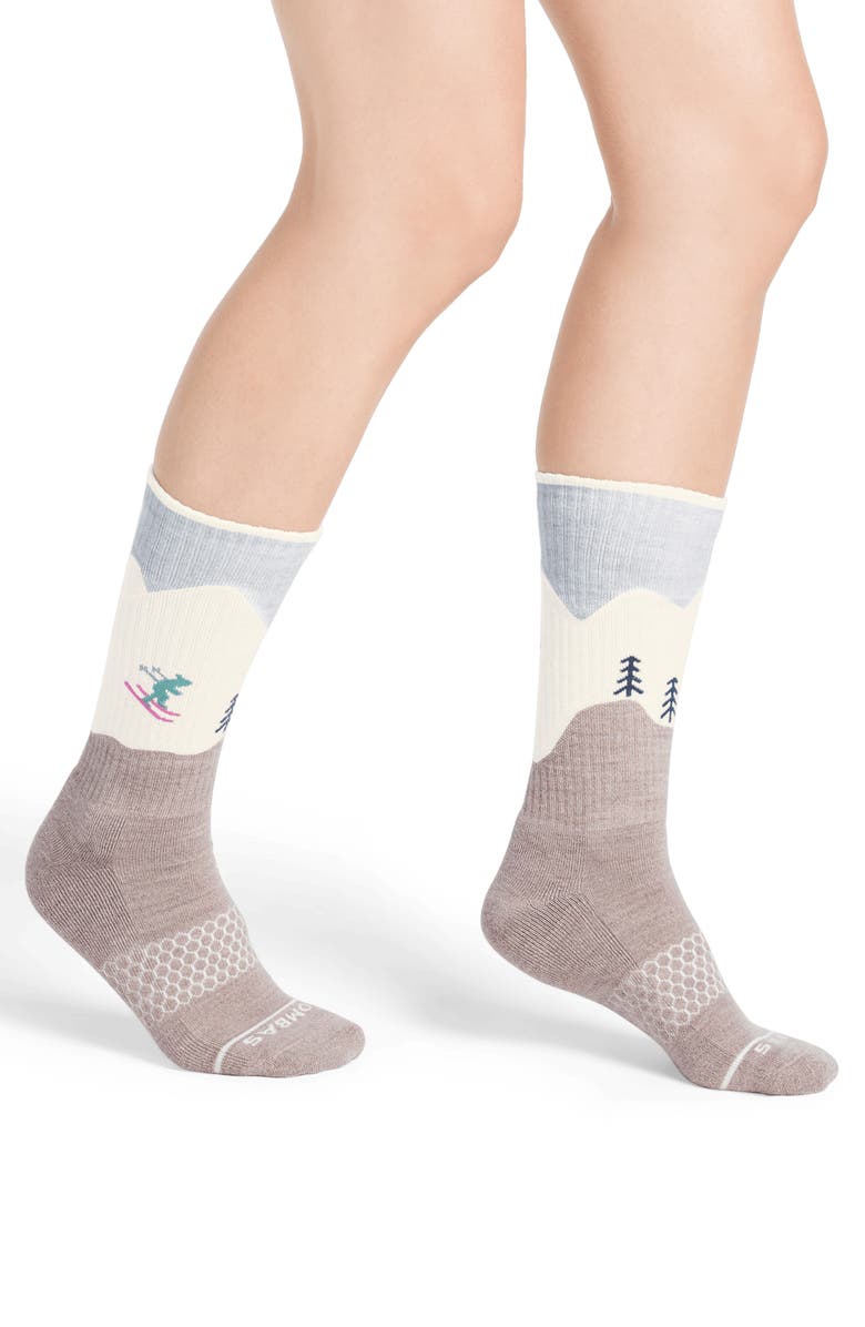Bombas Landscape Merino Wool Blend Crew Socks, Alternate, color, 