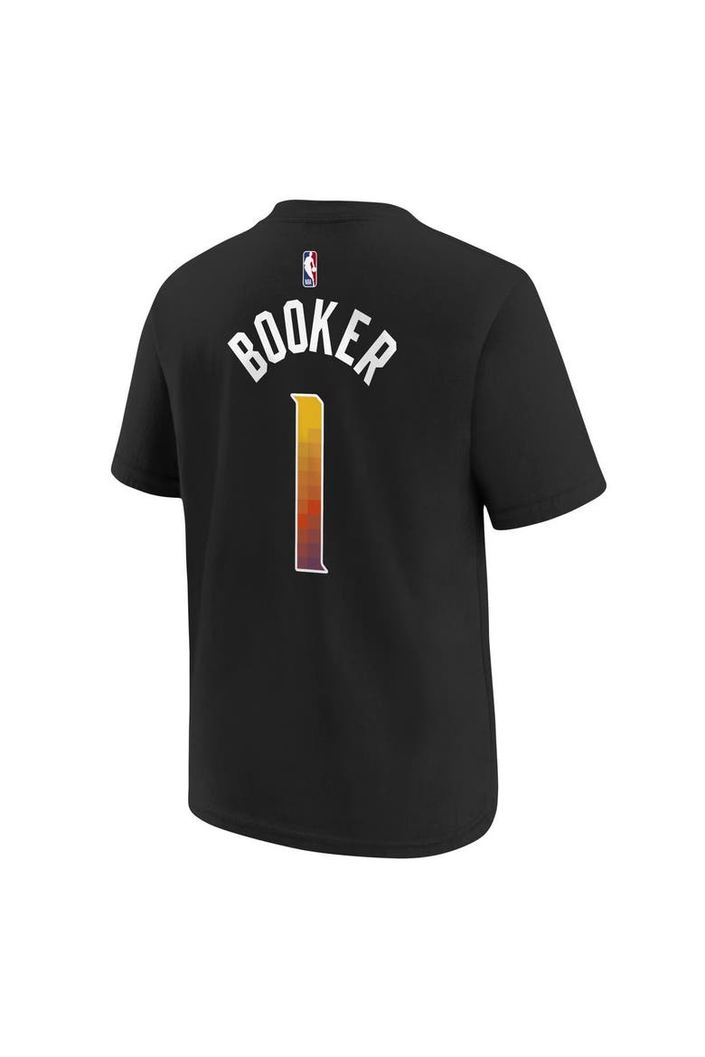 Youth Jordan Brand Devin Booker Black Phoenix Suns Statement Edition Name & Number Player T-Shirt, Alternate, color, Black