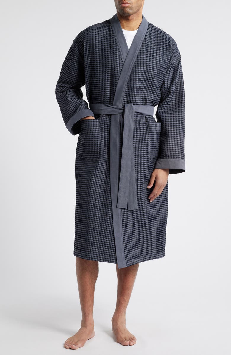 Majestic International La Paz Cotton Robe, Main, color, Charcoal