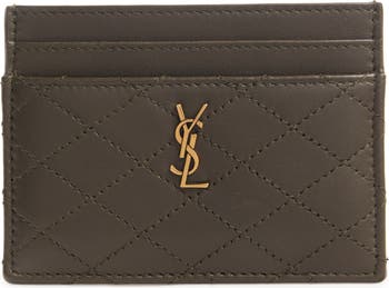 YSL Monogram Quilted outlet Leather Card Case