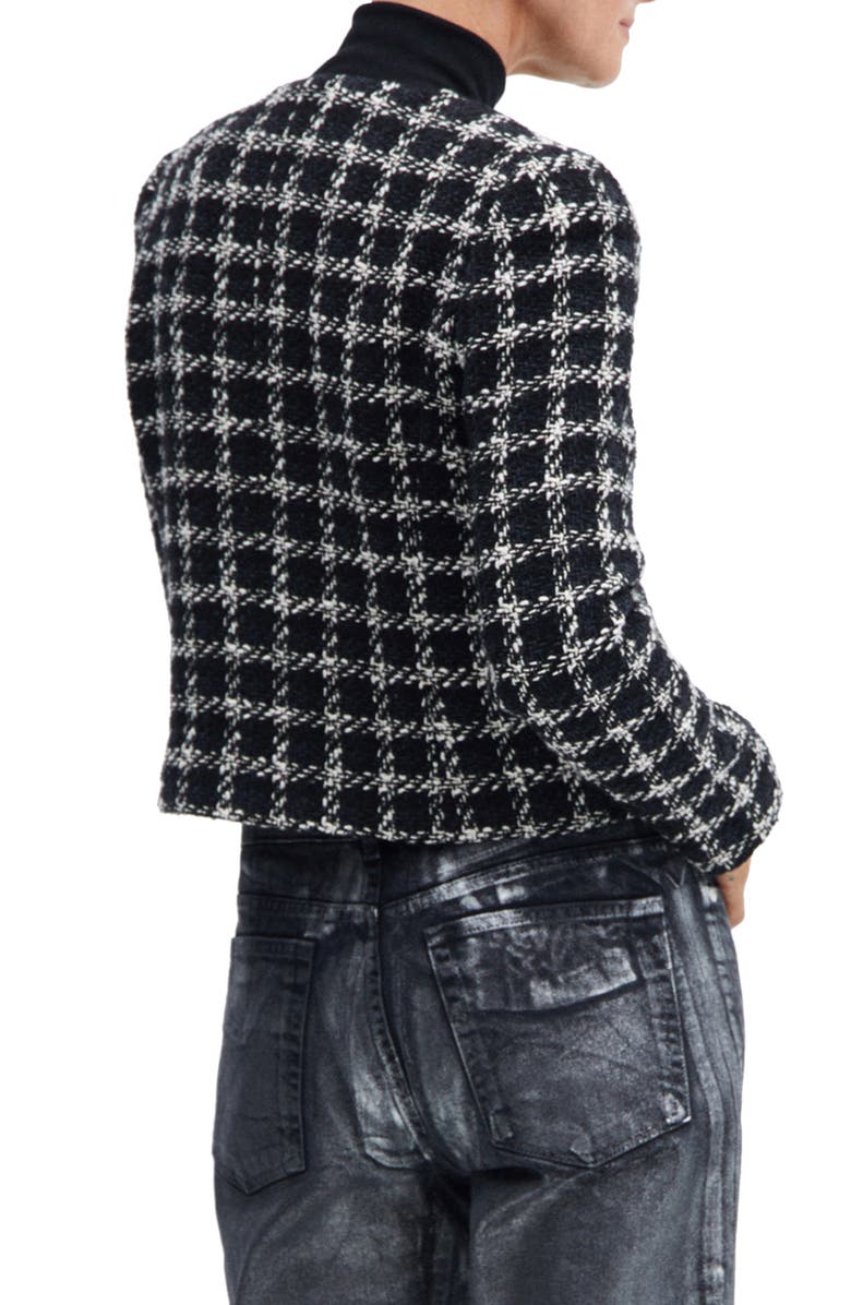 MANGO Floral Tweed Blazer, Alternate, color, 