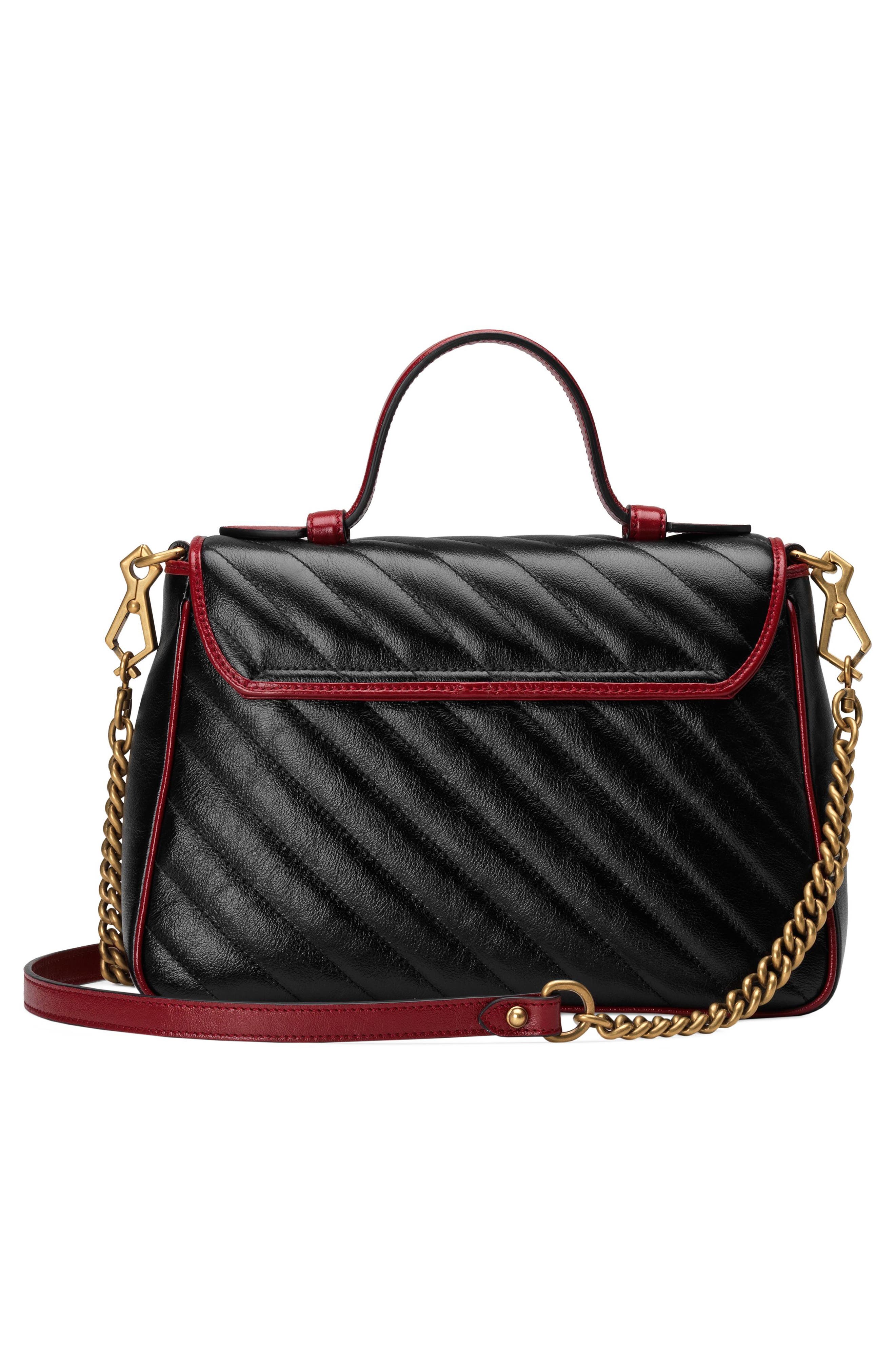 Gucci Small GG 2.0 Matelassé Leather Top Handle Bag, Alternate, color, 