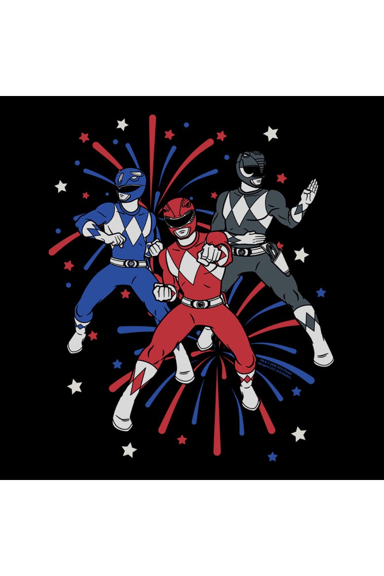 Junior's Classic Fireworks Trio Short Sleeve Graphic T-Shirt, Alternate, color, Black
