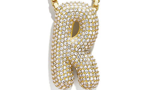 Baublebar Bubble Initial Pendant Necklace In Clear R