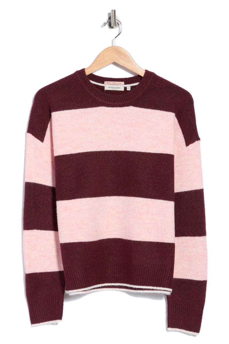 Crewneck Pullover Sweater, Alternate, color, FIG ROSE DUST HEATHER
