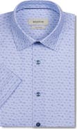 Bugatchi Miles OoohCotton® Palm Tree Print Short Sleeve Button-Up Shirt