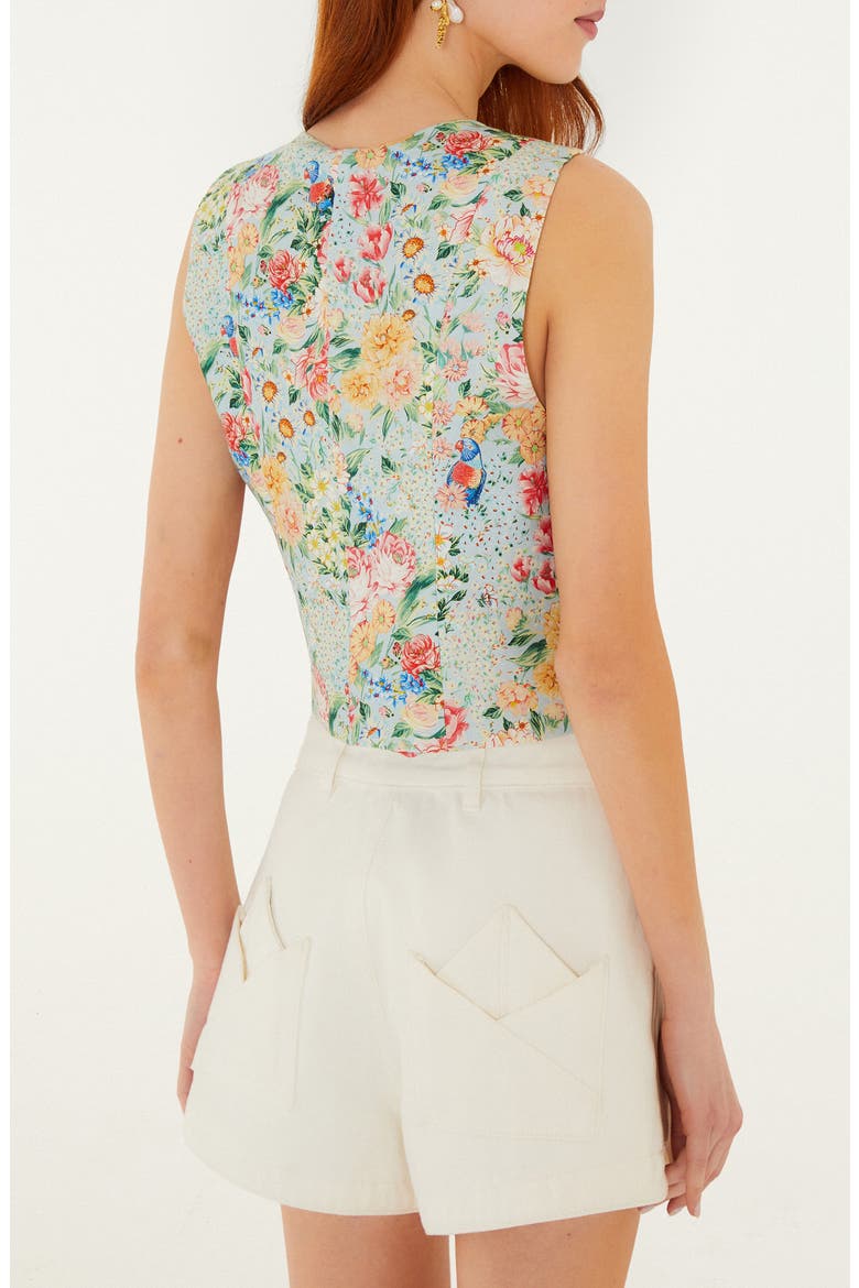 Rendeira 3D Linen Vest, Alternate, color, OFF-WHITE