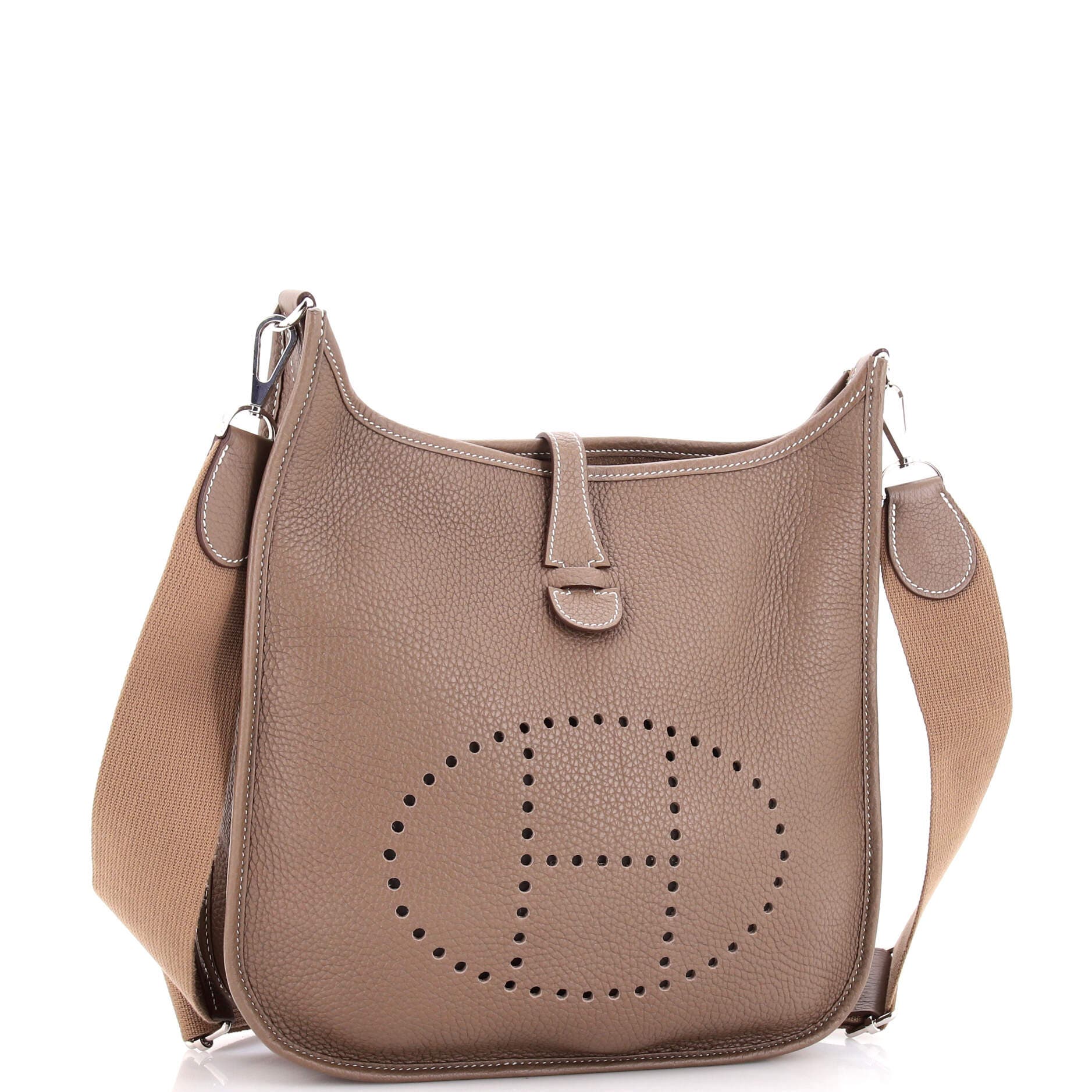 Pre-Owned Hermes Evelyne Bag Gen III Clemence PM, Alternate, color, Etoupe