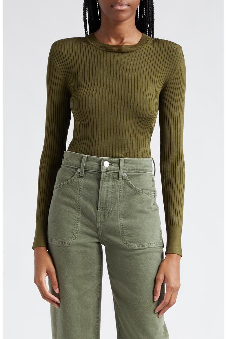Acara Rib Sweater, Main, color, ARMY