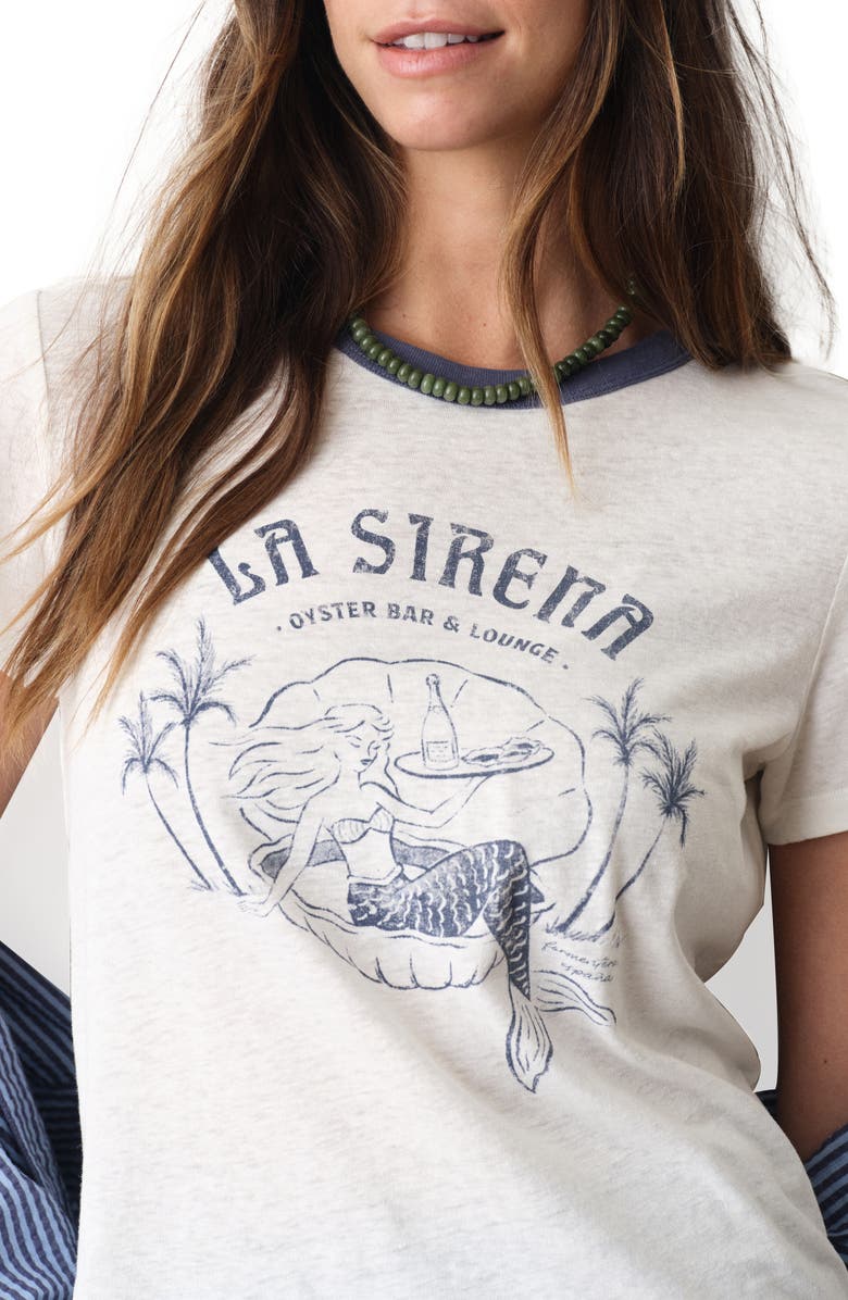 Marine Layer La Sirena Ringer Graphic T-Shirt, Alternate, color, 