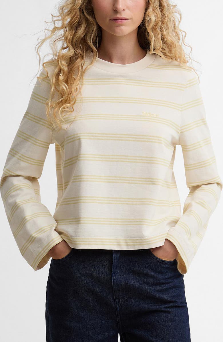 Barbour Dartmoor Stripe Top, Main, color, Original Ecru/Soured Citrus