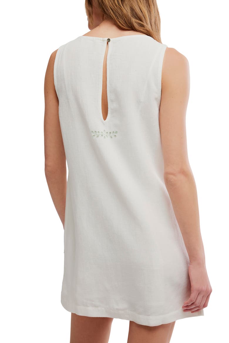 Electric Garden Embroidered Minidress, Alternate, color, IVORY COMBO