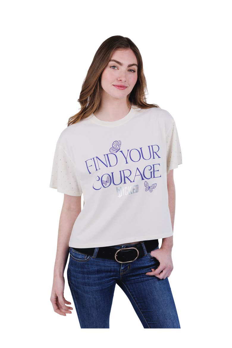 Cropped Drop Shoulder T-Shirt, Alternate, color, Vanilla Ice Wicked