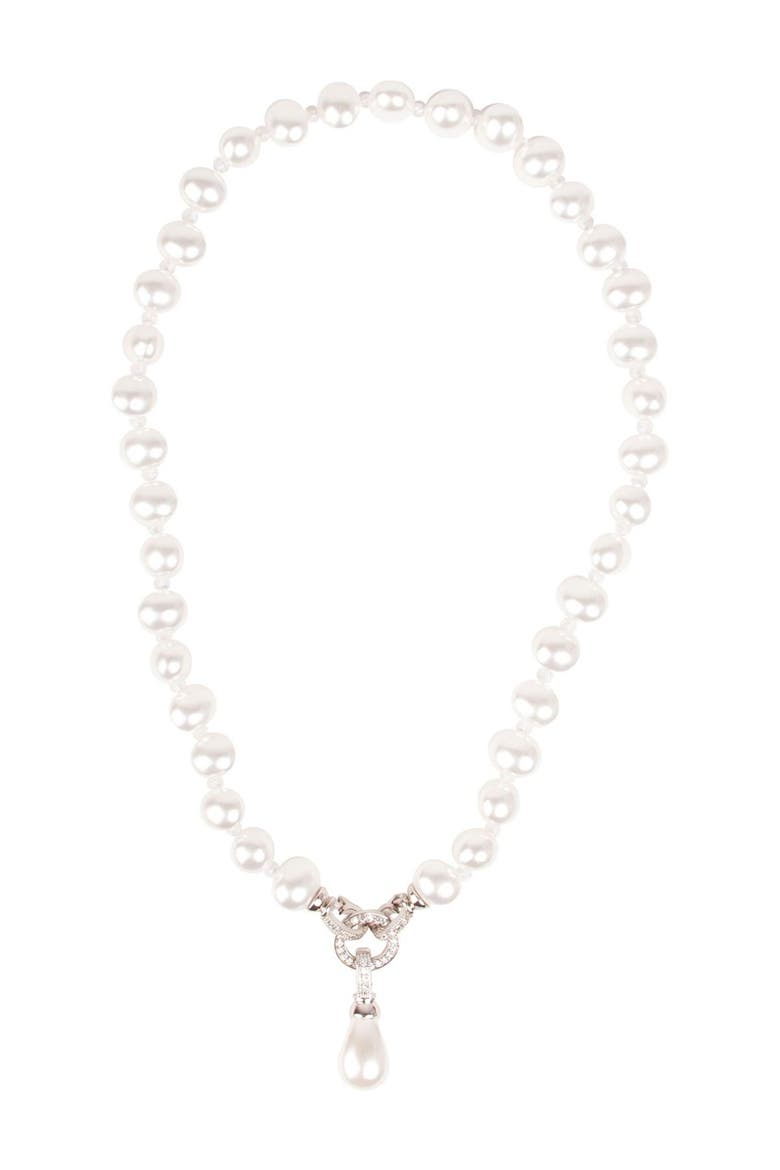 Paramount Freshwater Pearl Pendant Necklace, Main, color, WHITE
