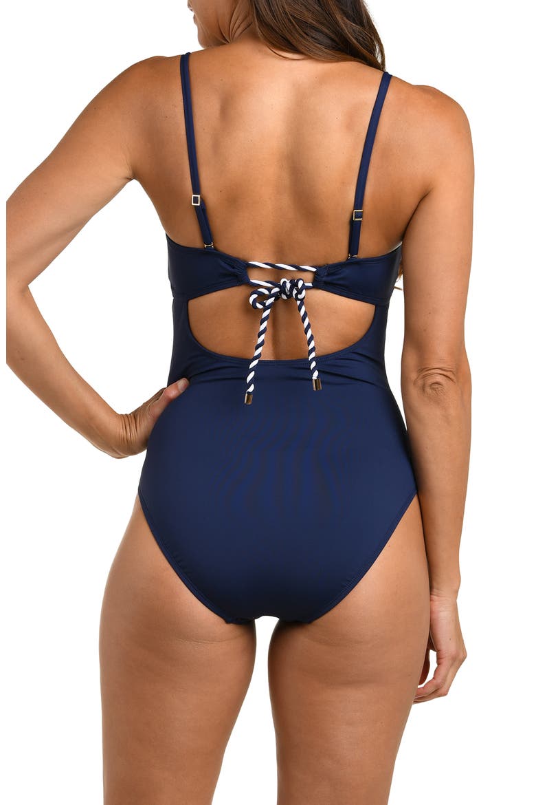 Mariner One-Piece Swimsuit, Alternate, color, INDIGO