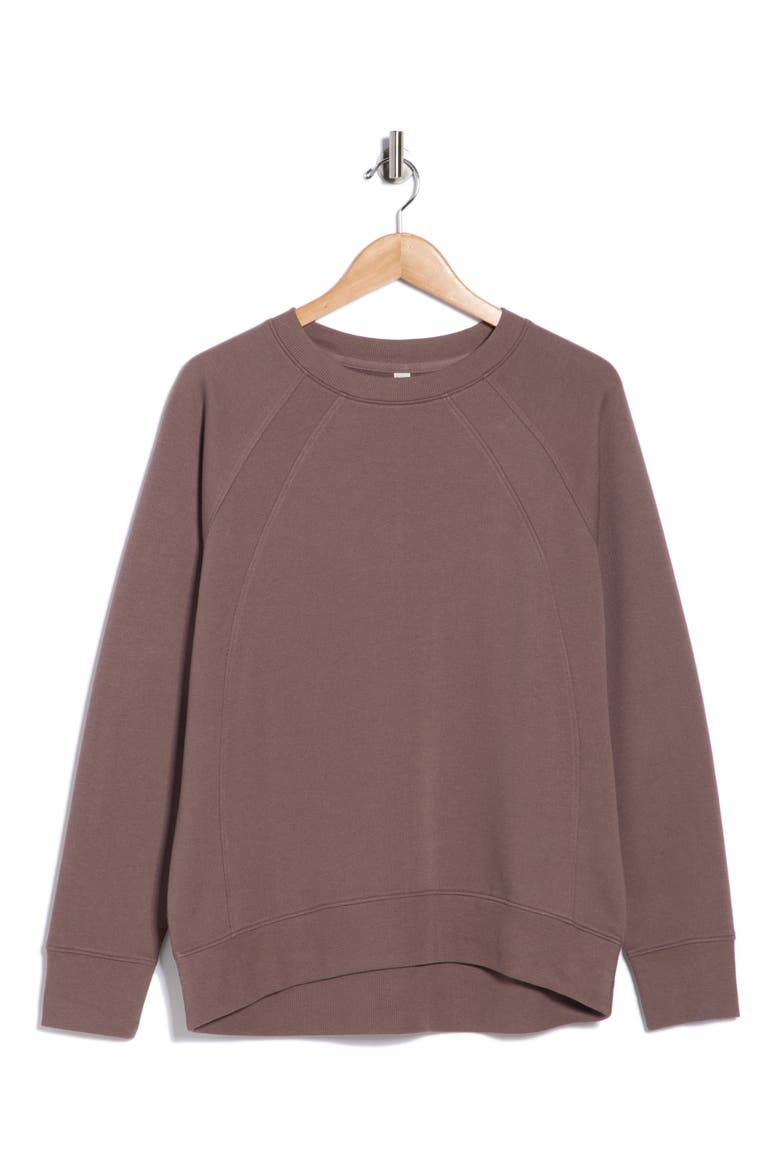 Drew Crewneck Sweatshirt, Alternate, color, GREY PLUM