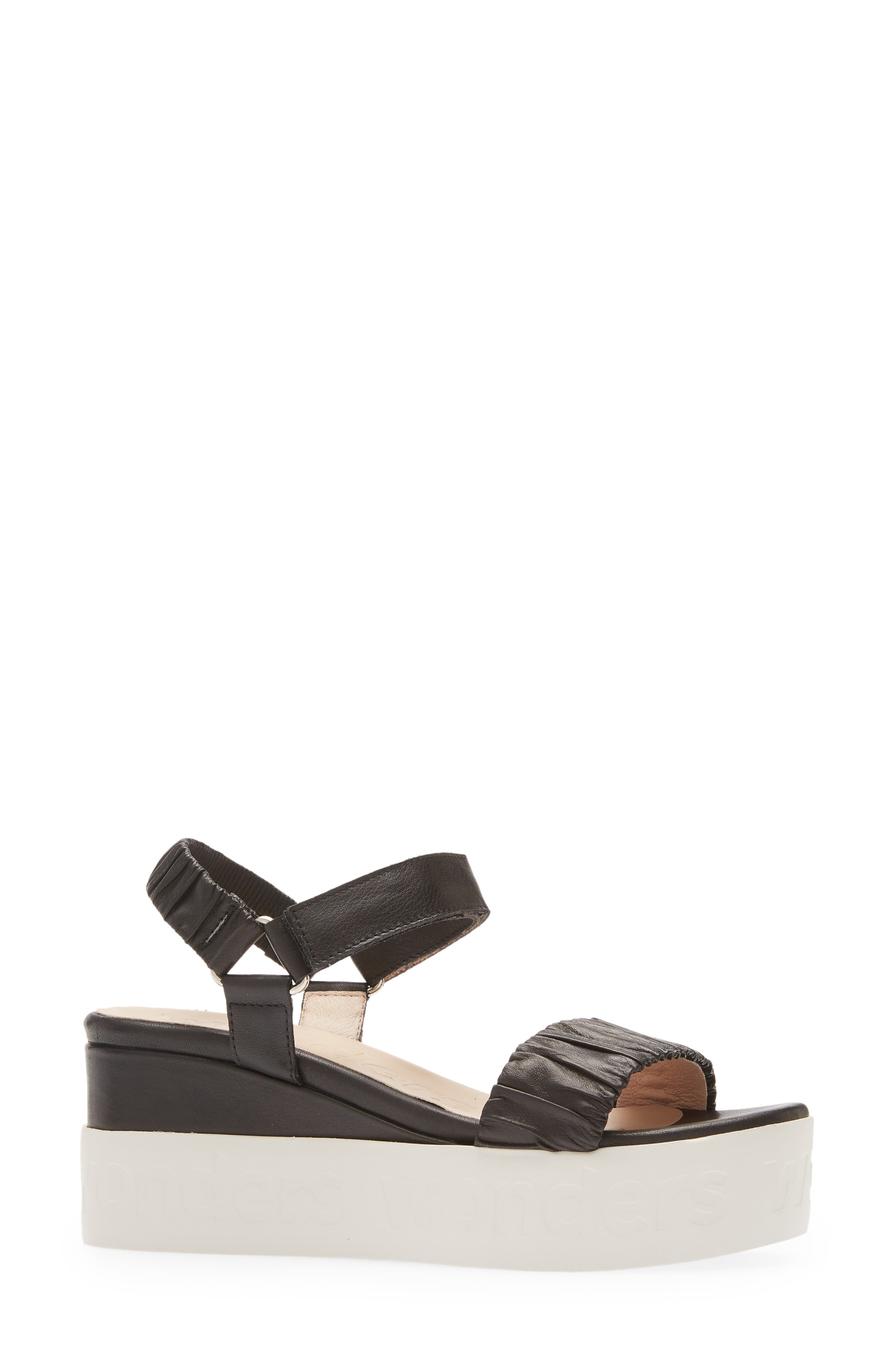 Wonders Platform Wedge Sandal, Alternate, color, 