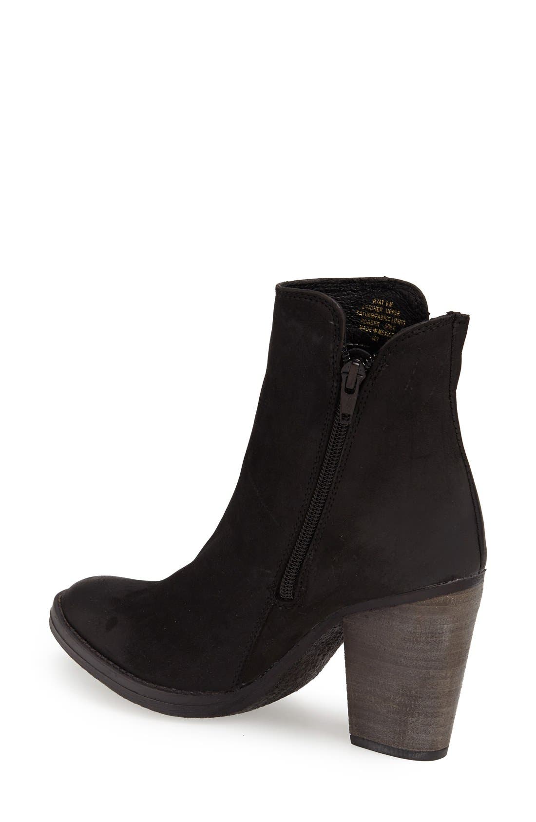 'Ryat' Leather Ankle Bootie, Alternate, color, BLACK LEATHER