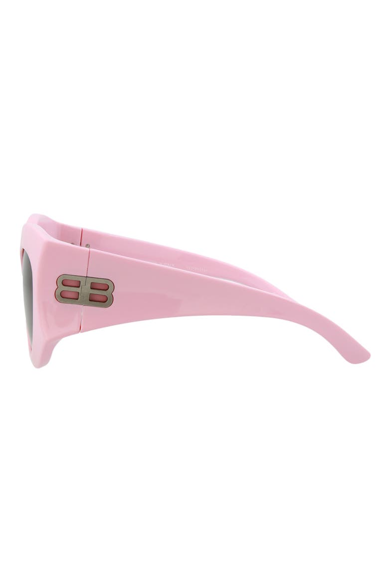56mm Statement Sunglasses, Alternate, color, PINK PINK BROWN