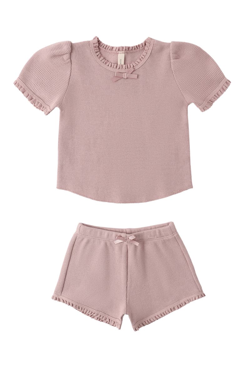 Kids' Ruby Waffle Knit Top & Bloomers Set, Alternate, color, MAUVE