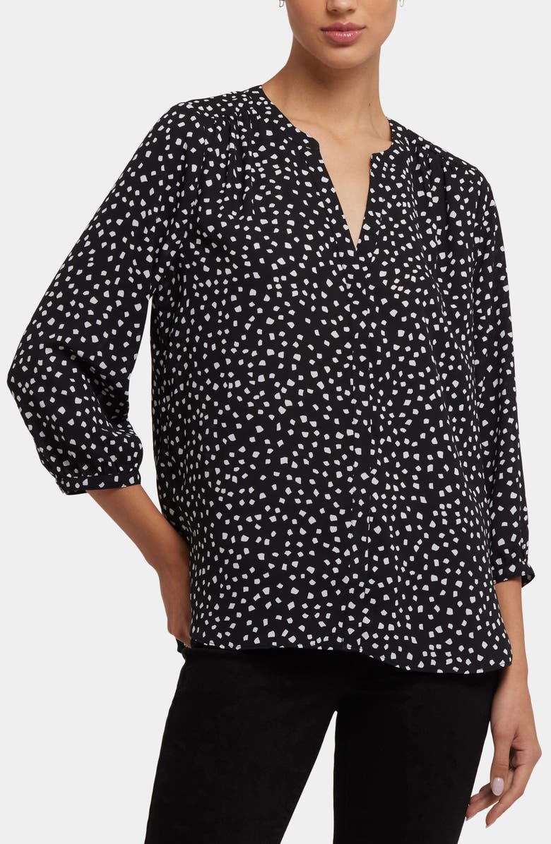 NYDJ Pintuck Top, Main, color, Francoise Dots