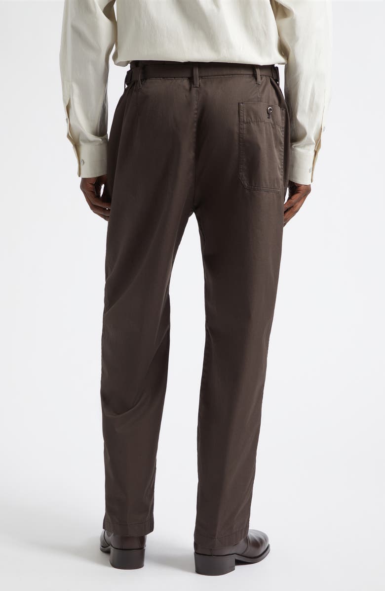 Lemaire Tapered Cotton Twill Workwear Pants, Alternate, color, Ristretto