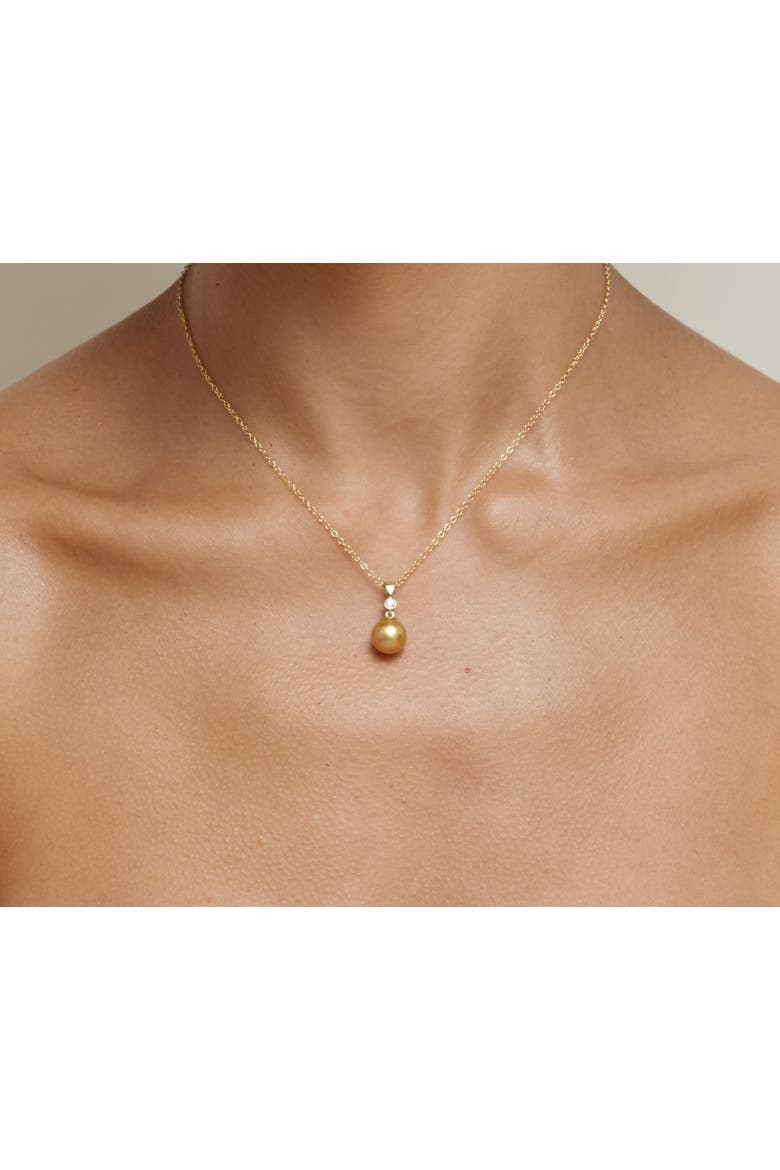 Golden Pearl & Diamond Michelle Pendant, Alternate, color, Golden Pearl