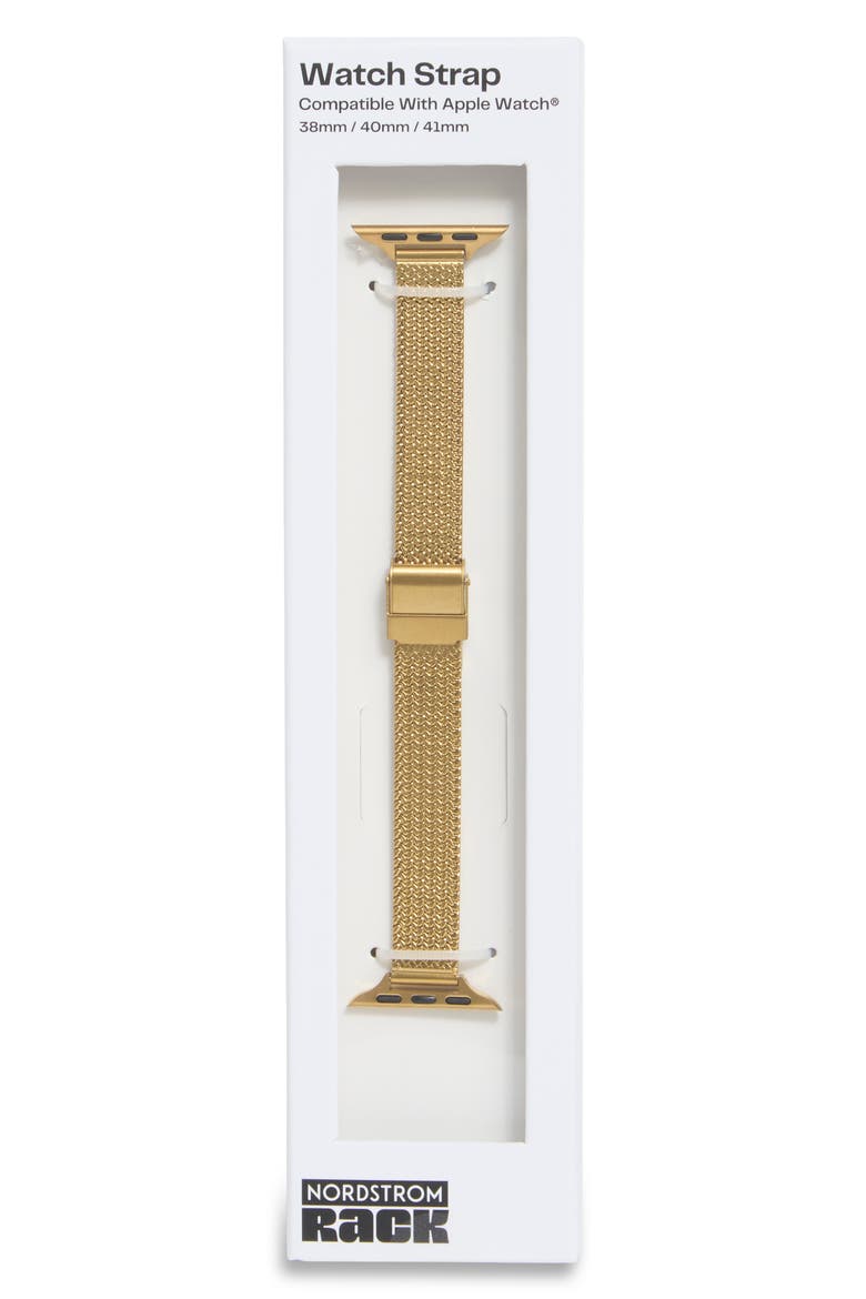 Mesh Strap Apple Watch® Watchband, Main, color, GOLD