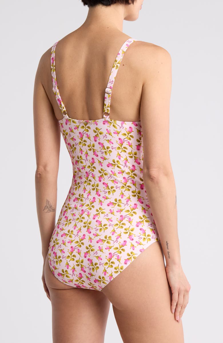 Betsey Johnson Bandeau One-Piece Swimsuit, Alternate, color, 