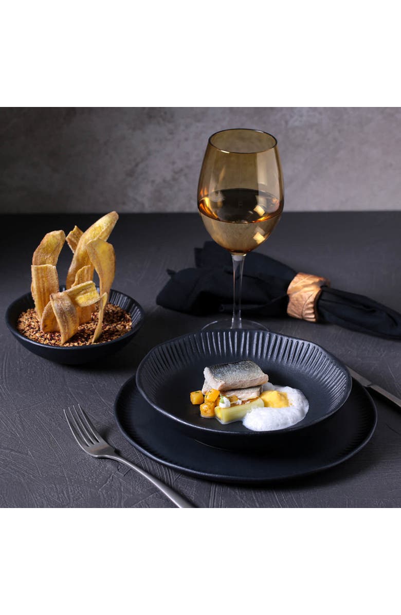 Porto Brasil Salad Bowl - Set of 6, Alternate, color, Linhas Matte Black