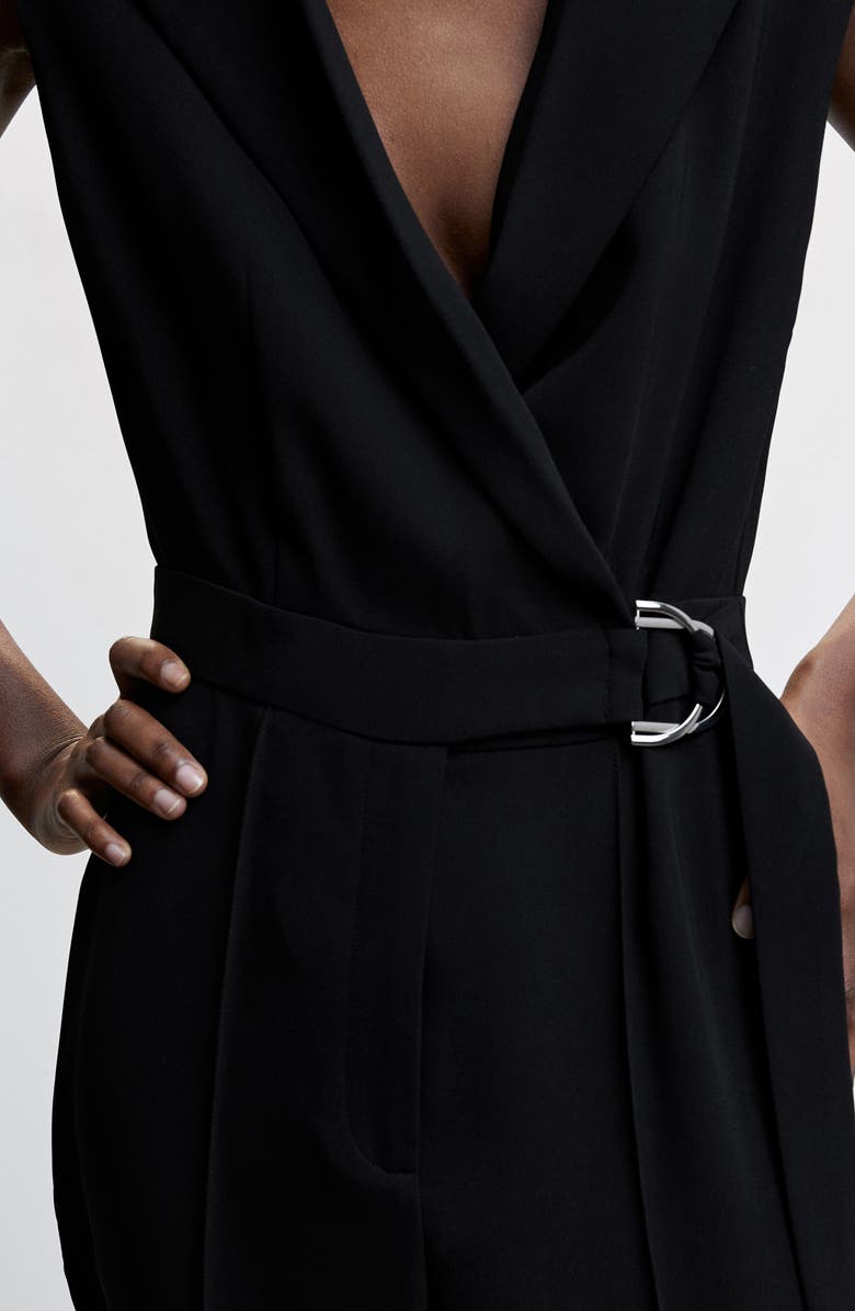 MANGO Belted Wrap Jumpsuit, Alternate, color, 