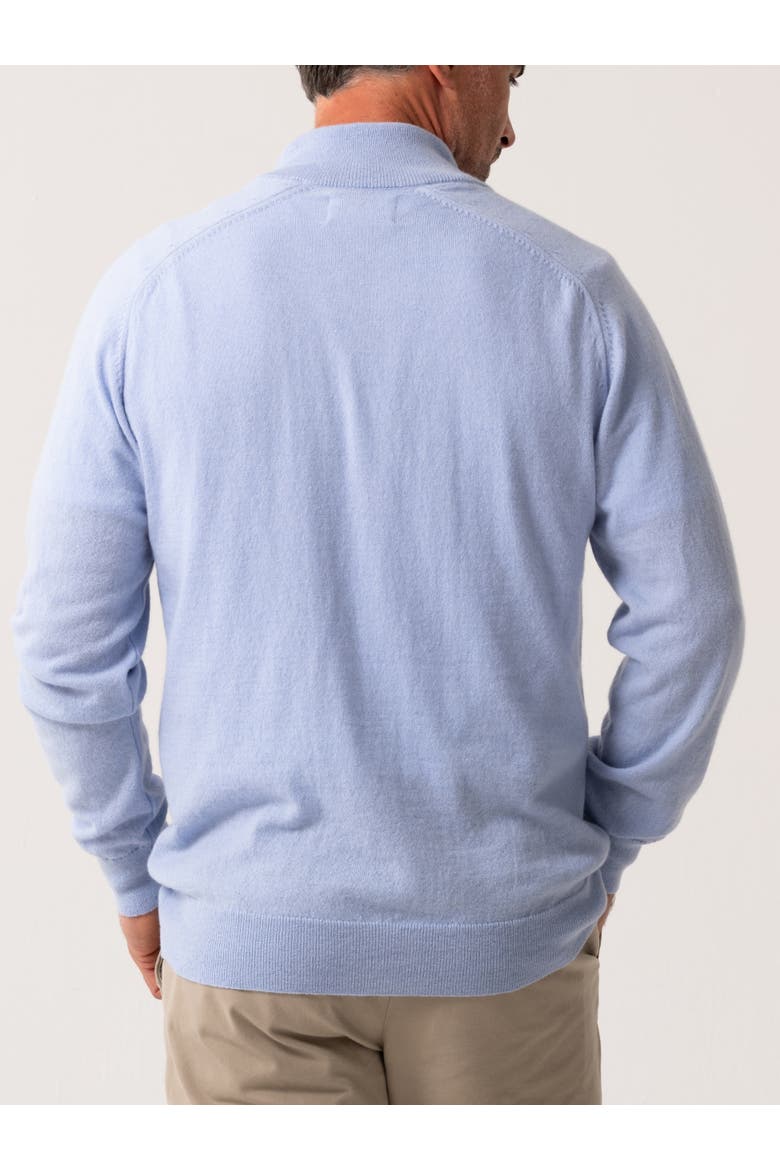 Cashmere Quatre Zip Sweater, Alternate, color, Light Blue