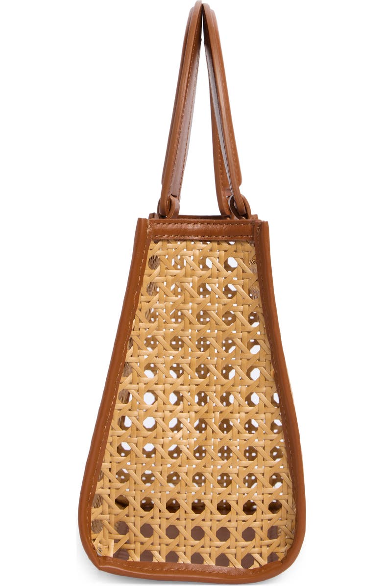 Reformation Emma Mini Top Handle Bag, Alternate, color, Natural Rattan