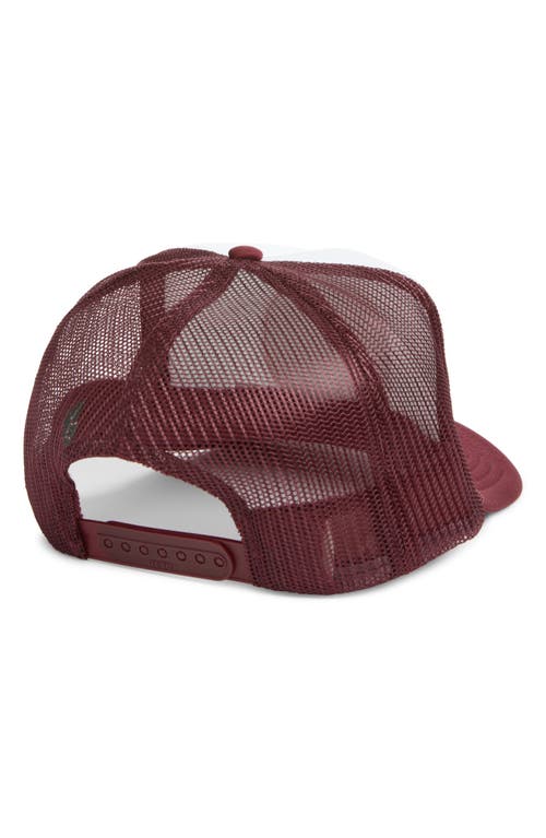 Friday Feelin ' Aloha Howdy Hello Patch Trucker Hat In Maroon Split
