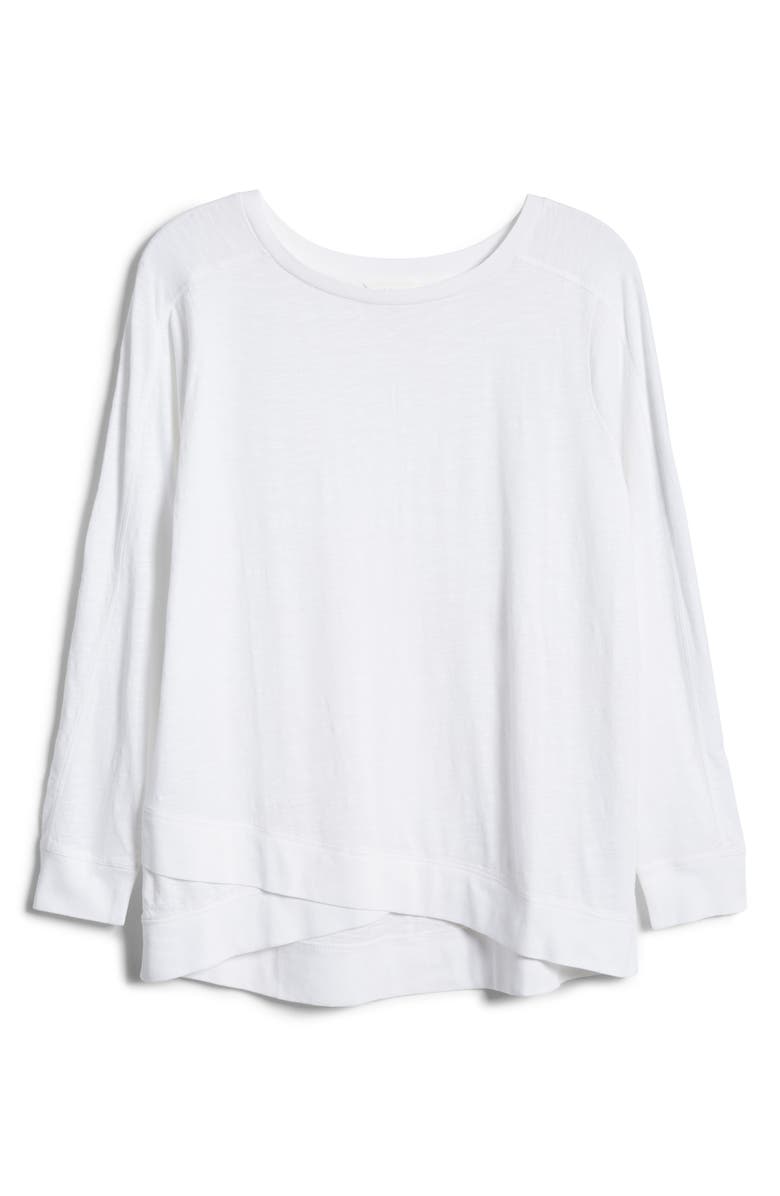 Caslon<sup>®</sup> Cross Hem Tunic T-Shirt, Alternate, color,