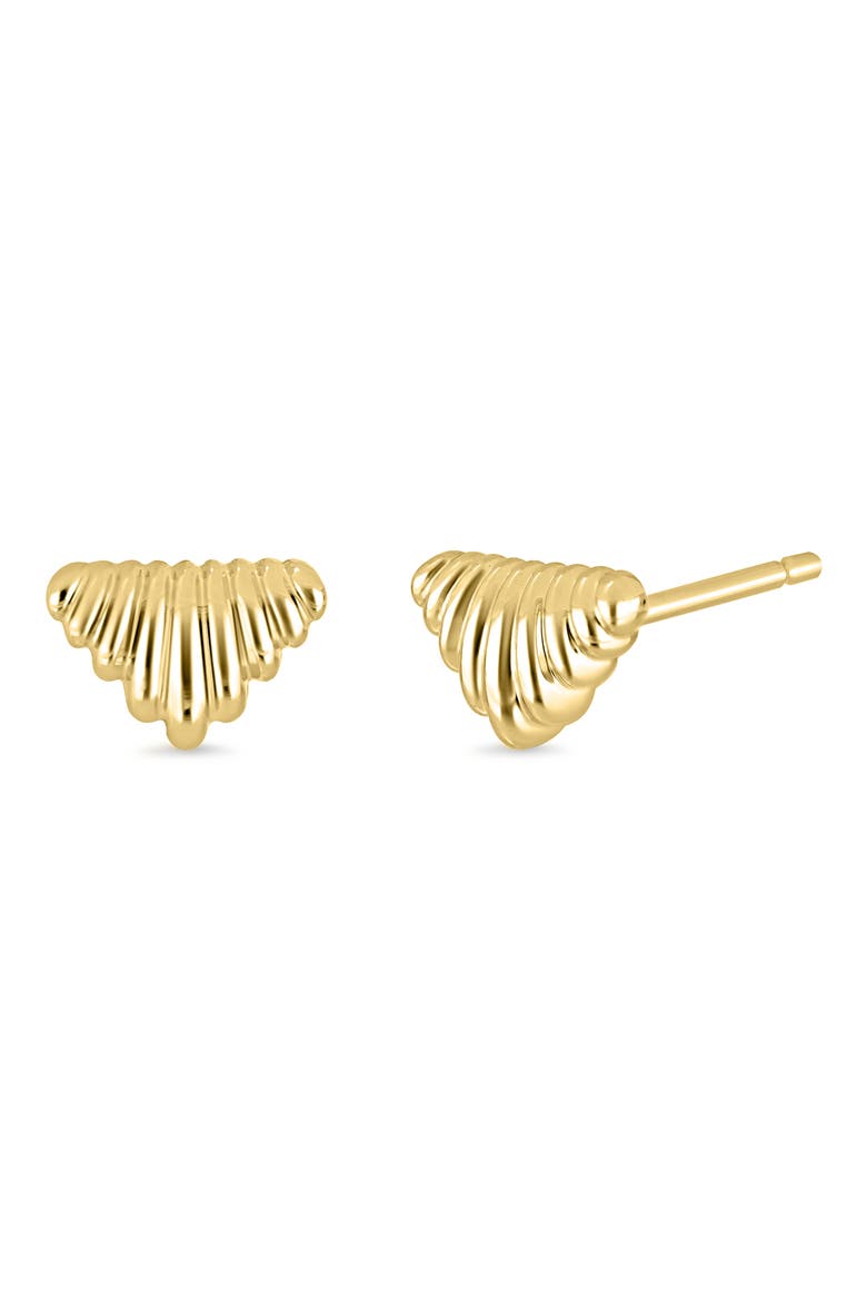14k Gold Chevron Stud Earrings, Main, color, 14K YELLOW GOLD