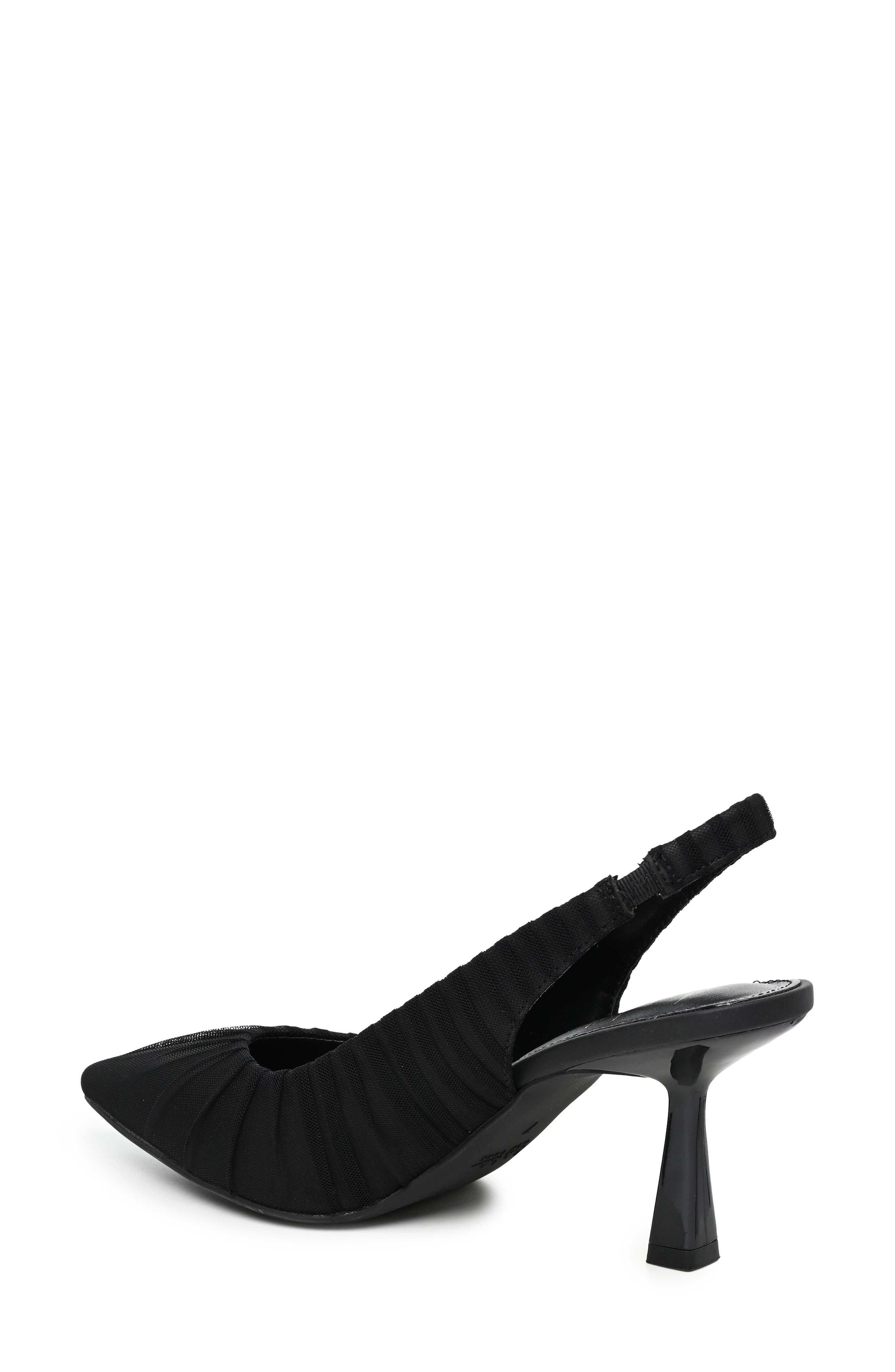 Rougtie Pointed Toe Slingback Pump, Alternate, color, BLACK