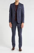SOUL OF LONDON Fancy Plaid Two Button Slim Fit Suit