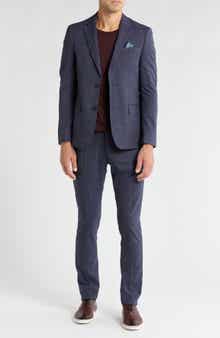 SOUL OF LONDON Fancy Plaid Two Button Slim Fit Suit