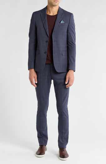 SOUL OF LONDON Fancy Plaid Two Button Slim Fit Suit