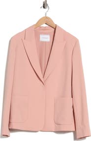 Longchamp Peak Lapel Wool Blend Blazer