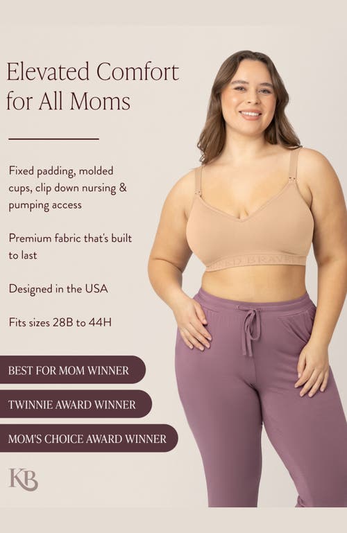 Kindred Bravely Busty Contour Hands-free Pumping & Nursing Bra- Sizing Options Available In Brown