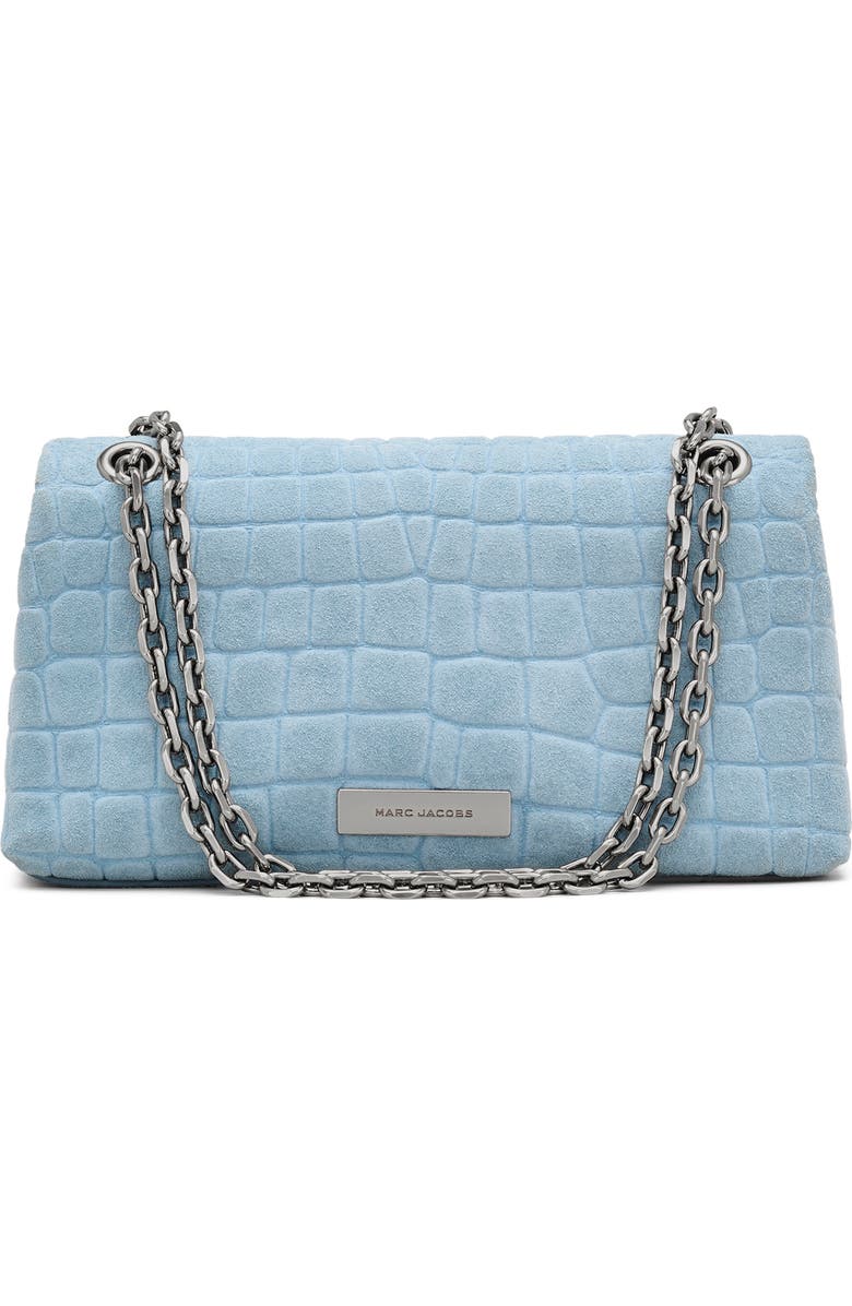 Marc Jacobs The Dual Chain Strap Suede Mini Bag, Alternate, color, Blue Mist