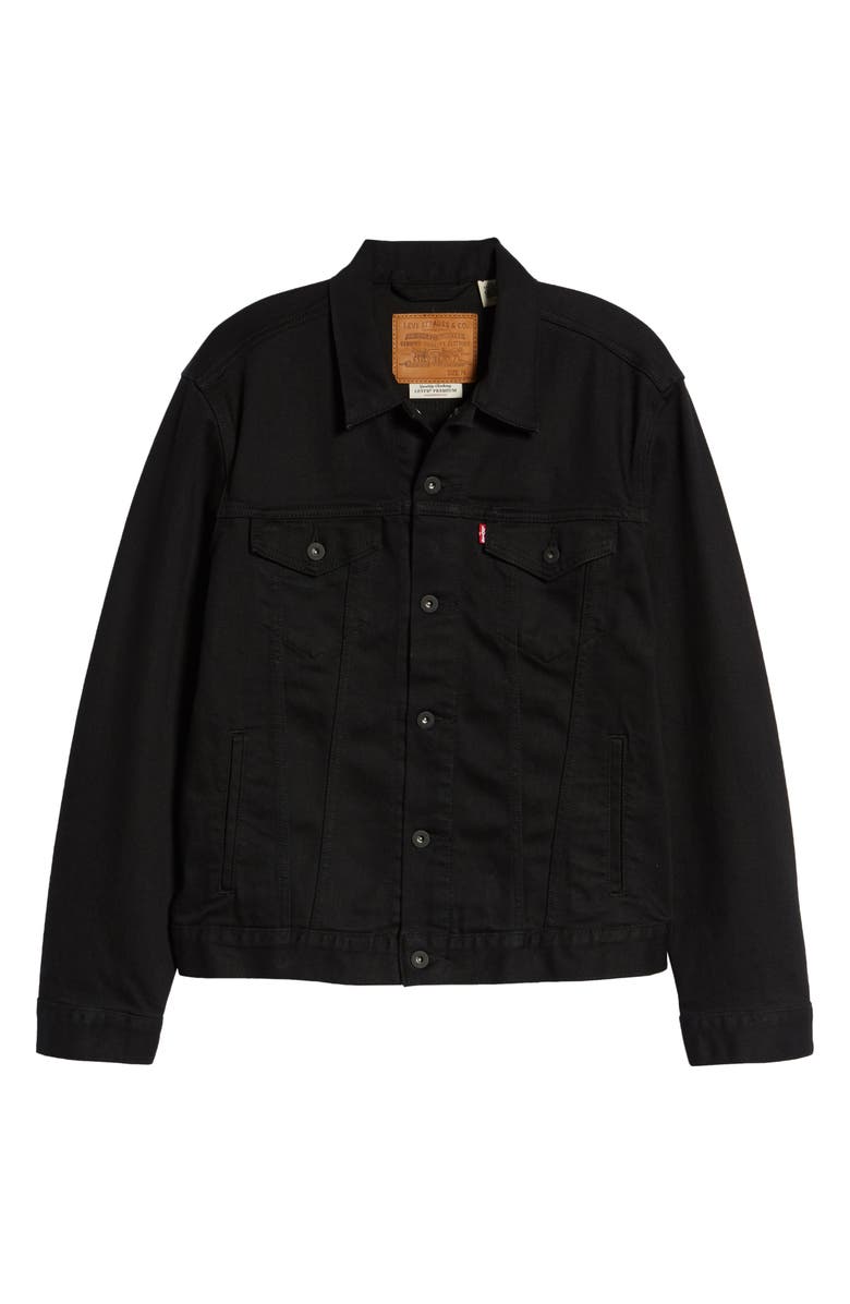 Levi's<sup>®</sup> Denim Trucker Jacket, Alternate, color, Dark Horse Trucker